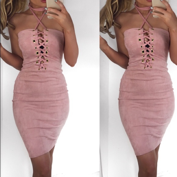 🦋🦋 Brazilian Bodycon Sexy Suede Mini Dress - Picture 8 of 8